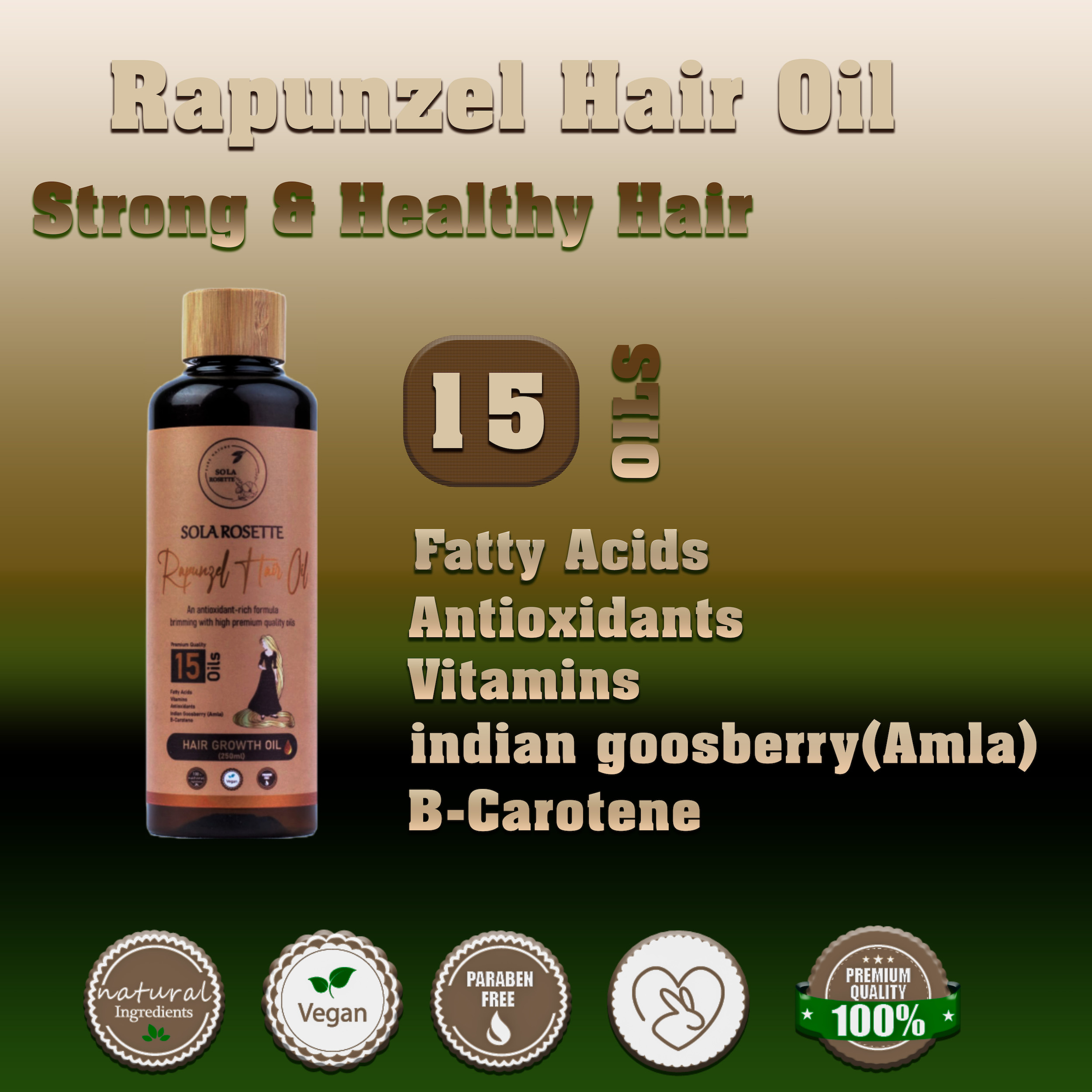 Rapunzel hair oil - solarosette